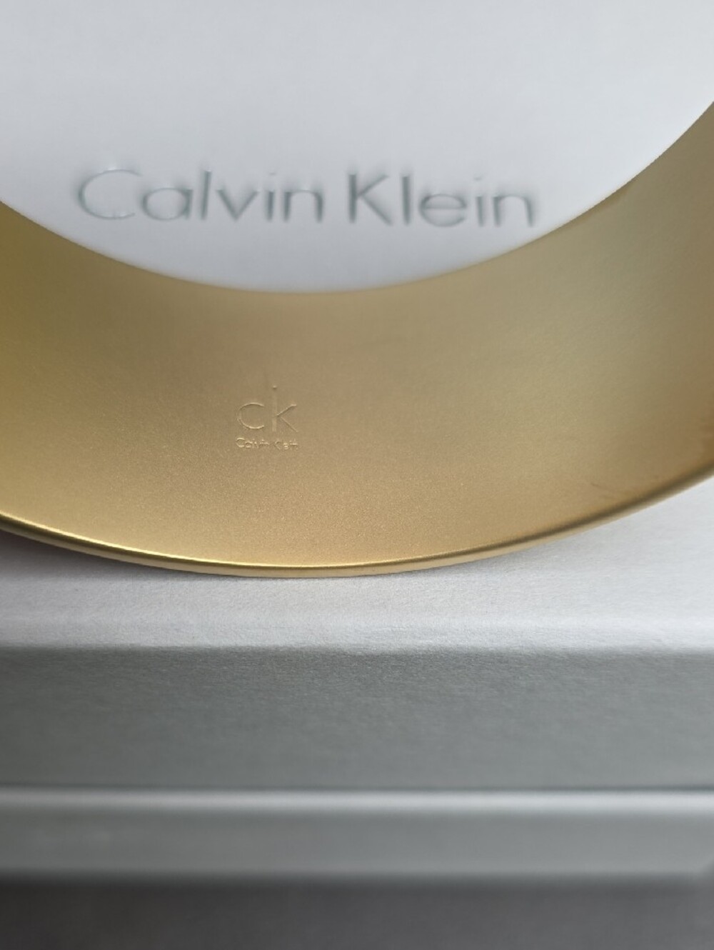 Calvin Klein Matte Gold Wide Cuff Bracelet - Picture 3 of 4